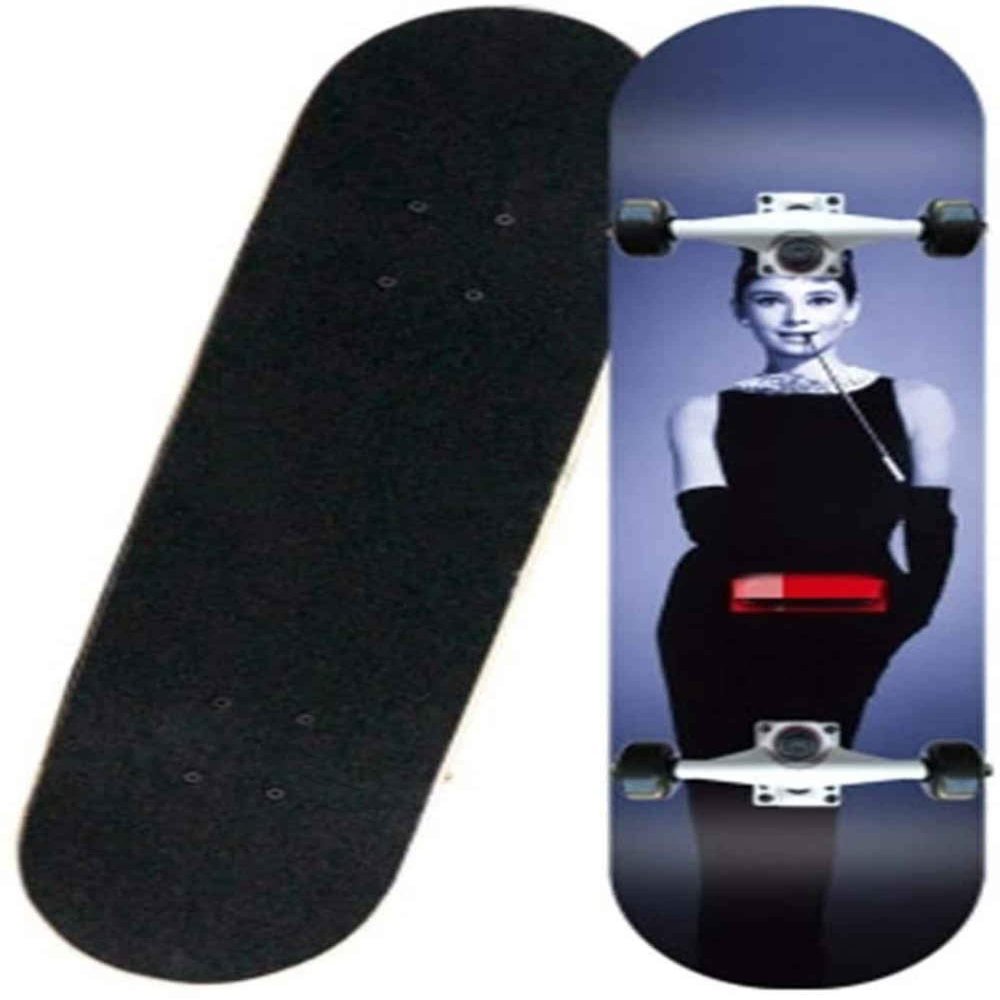 WSJYP Complete Skateboard 31" x 7.8" PRO Deck, Double Kick Adult Tricks for Beginner, Birthday Gift for Adult Kids Skateboard,Style a