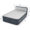 Intex 64447ED Dura-Beam Deluxe Ultra Plush Air Mattress with Headboard: Fiber-Tech  Queen Size  Built-in Electric Pump  18in Bed Height  600lb Weight Capacity view 3