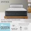Intex 64447ED Dura-Beam Deluxe Ultra Plush Air Mattress with Headboard: Fiber-Tech  Queen Size  Built-in Electric Pump  18in Bed Height  600lb Weight Capacity view 4