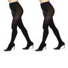 MeMoi 2 Pairs Women's Perfectly Opaque Control Top Microfiber Tights Black Medium Plus view 1