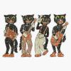 Black Cat Quartet 1940S Halloween Sticker Outdoor Rated Vinyl Sticker Decal for Windows, Bumpers, Laptops or Crafts 5" view 1