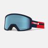 Giro Blok Ski Goggles - Snowboard Goggles for Men & Youth - Red Midnight Podium Strap with Vivid Royal Lens view 1