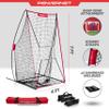 PowerNet Sideline Trainer, 7 x 4 FT Football Kicking Net for Punting Kicking Passing or Snapping, Portable Practice Equipment, Outdoor & Indoor Football Team Training Aid view 3