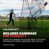 PowerNet Sideline Trainer, 7 x 4 FT Football Kicking Net for Punting Kicking Passing or Snapping, Portable Practice Equipment, Outdoor & Indoor Football Team Training Aid view 4
