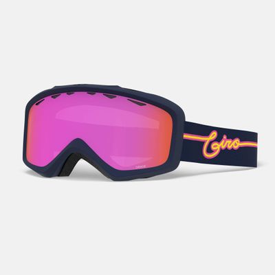 Giro Grade Youth Snow Goggles - Midnight Neon Lights Strap with Amber Pink Lens (2021)