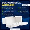 Five Oceans Boat Glove Box, Lockable with 2 Keys, High-Impact and UV-Resistant White ABS Palstic - FO2894 view 3