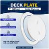 Five Oceans 5" Boat Hatch, Marine Access Hatch, Round Inspection Deck Plate Hatch with Detachable Cover, UV Resistant ABS Off-White Plastic, for Pontoon, Fishing Boat, Bass Boat, Sailboat - FO4474 view 2