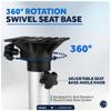 Five Oceans Boat Seat Pedestals, Adjustable Height 19-25 Inches, 360 Degree Rotation, Marine-Grade Aluminum, for Pontoon, Fishing, Sports Boats - FO4476 view 4