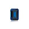 0.33-0.41 Cts of 5x3 mm AAA Emerald Cut Swiss Made Rough Synthetic Blue Sapphire (1 pc) Loose Gemstone view 1