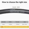 700C Heavy Duty Bike Tubes 700x25C/26C/28C/30C/32C/34C FV60 Presta Valve (25/34-622) 700C Bicycle Inner Tubes Compatible 700x25C 700x26C 700x28C 700x30C 700x32C 700x34C Bike Tire Tubes 2-PCS view 2