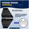 Five Oceans Hydrofoil for Outboard Motor, Hydro-Stabilizer Fins for Outboards and Stern Drive Up to 50HP, Black - FO4470 view 4