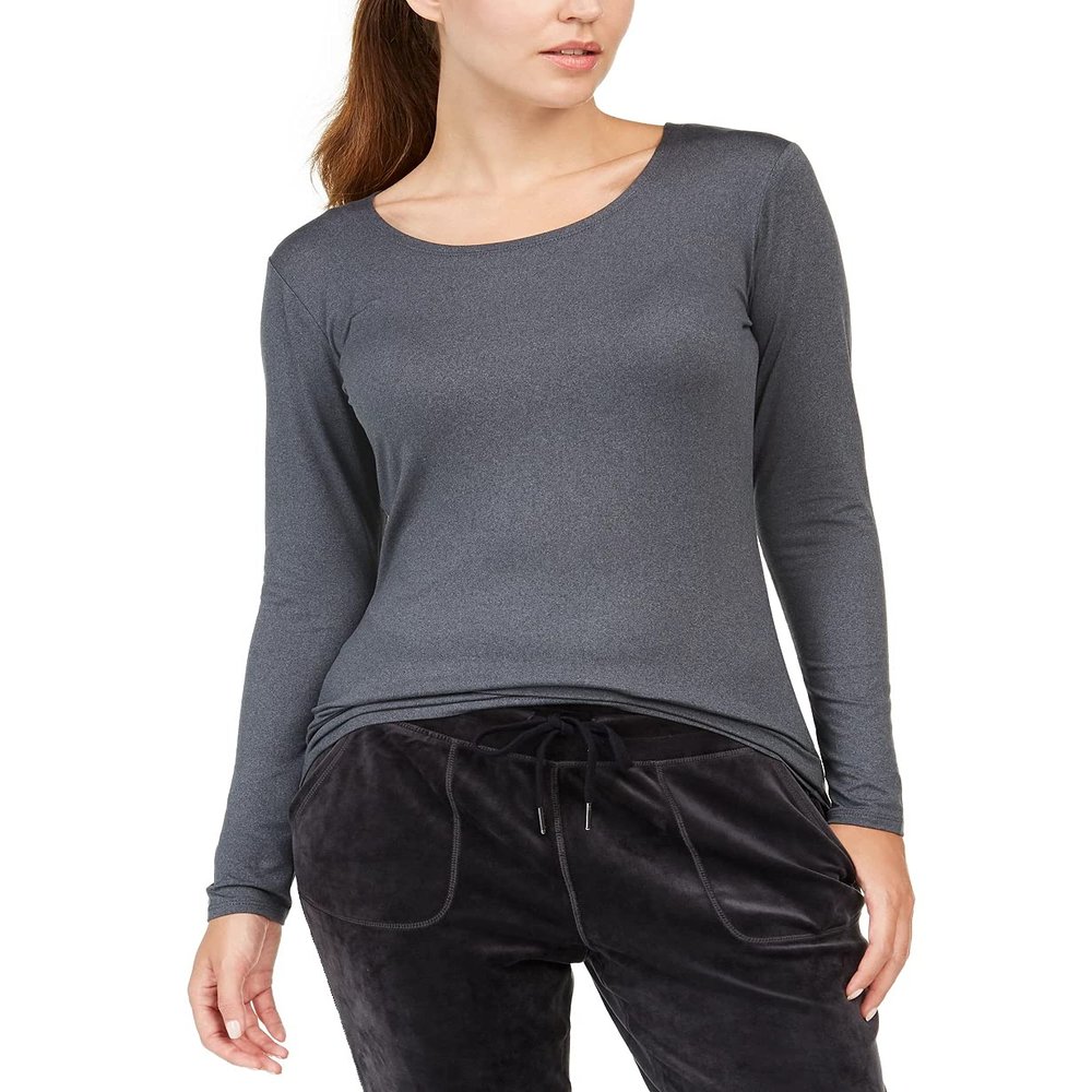 32 Degrees Women's Cozy Heat Underwear Top (XXL, Heather Charcoal)