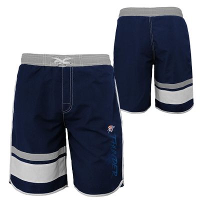 Outerstuff NBA Youth Boys (8-20) Color Block Swim Trunks, Oklahoma City Thunder X-Large (18-20)