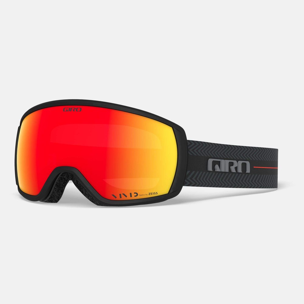 Giro Balance Ski Goggles - Snowboard Goggles for Men & Youth - Black Techline Strap with Vivid Ember Lens