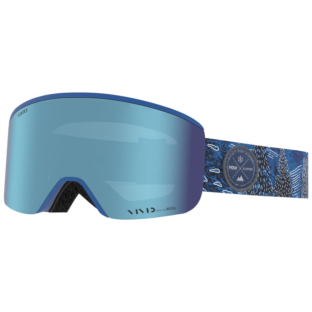 Giro Axis Ski Goggles - Snowboard Goggles for Men - Blue Neon Lights Strap with Vivid Emerald/Vivid Infrared Lenses
