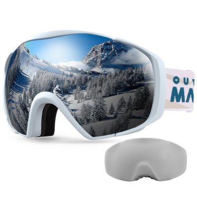 OutdoorMaster Ski Goggles with Cover Snowboard Snow Goggles OTG Anti-Fog for Youth Teenager, A021 Vlt 9.4%