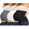 Rheane Belly Bands For Pregnant Women Maternity Belly Band Pregnancy Jeans Support Band (Black+White+Dark Grey 4) view 1