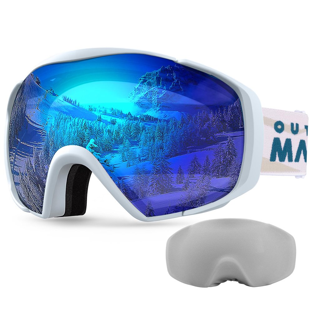 OutdoorMaster Ski Goggles with Cover Snowboard Snow Goggles OTG Anti-Fog for Youth Teenager, Vlt 19.31%