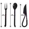 Viking Traders Hand-Forged Blacksmith Medieval Dining Hall Eating/Feasting Utensils set of 3 Piece Functional Fork Knife and Spoon Medieval Eating Set, with genuine leather pouch for easy carrying. view 3