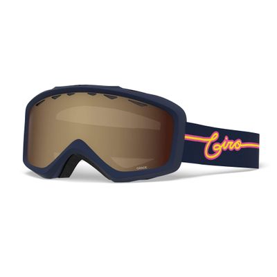 Giro Grade Youth Snow Goggles - Midnight Neon Lights Strap with Amber Rose Lens (2021)