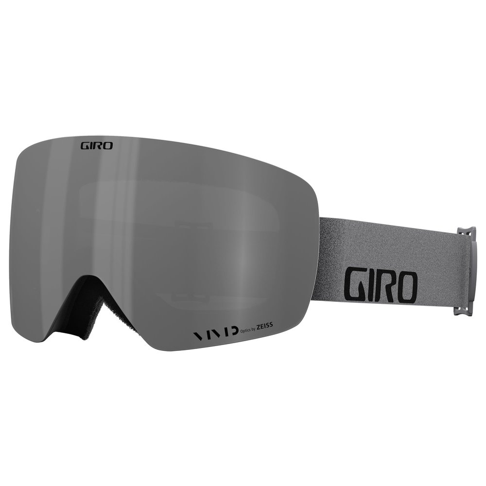 Giro Contour Ski Goggles - Snowboard Goggles for Men & Women - Grey Wordmark Strap with Vivid Onyx/Vivid Infrared Lenses