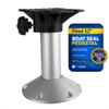 Five Oceans Boat Seat Pedestals, Fixed Height 12 Inches, 360 Degree Seat Base Rotation, Marine-Grade Aluminum, for Pontoon, Fishing, Sport Boats - FO4477 view 1