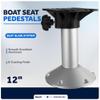 Five Oceans Boat Seat Pedestals, Fixed Height 12 Inches, 360 Degree Seat Base Rotation, Marine-Grade Aluminum, for Pontoon, Fishing, Sport Boats - FO4477 view 2