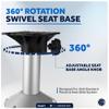 Five Oceans Boat Seat Pedestals, Fixed Height 12 Inches, 360 Degree Seat Base Rotation, Marine-Grade Aluminum, for Pontoon, Fishing, Sport Boats - FO4477 view 4
