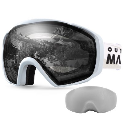 OutdoorMaster Ski Goggles with Cover Snowboard Snow Goggles OTG Anti-Fog for Youth Teenager, Vlt 47.1%