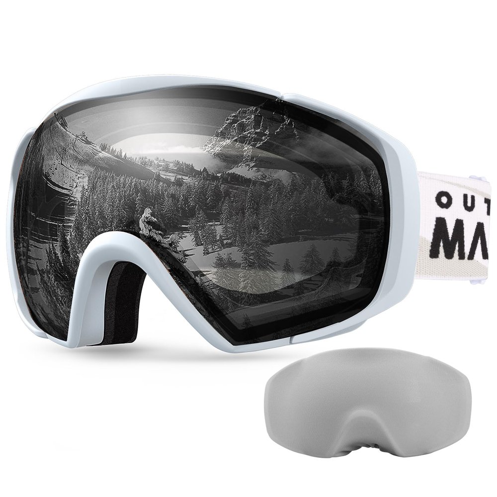 OutdoorMaster Ski Goggles with Cover Snowboard Snow Goggles OTG Anti-Fog for Youth Teenager, Vlt 47.1%