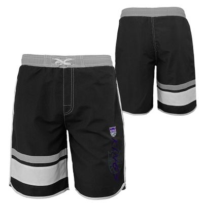 Outerstuff NBA Youth Boys (8-20) Color Block Swim Trunks, Sacramento Kings Small (8)