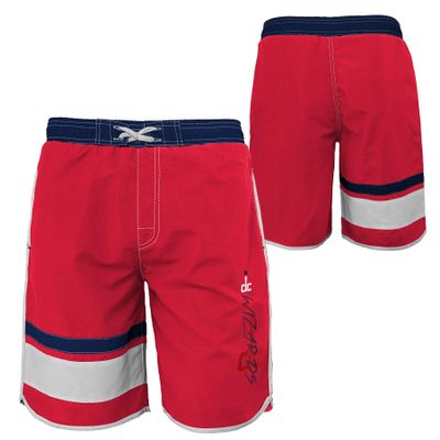 Outerstuff NBA Youth Boys (8-20) Color Block Swim Trunks, Washington Wizards Medium (10-12)