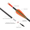 Hunter Ian Archery Carbon Arrow Hunting Arrows 30 Inch with 100 Grian Removable Tips for Compound Bow & Recurve Bow Practice Shooting (Pack of 6) view 3