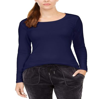32 Degrees Women's Cozy Heat Underwear Top (Medium, Stormy Night)