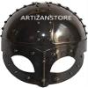 ARTIZANSTORE Black Antique Plated Medieval Viking Mask Helmet with Liner & Strap view 2