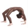 iiniim Kids Boys Girls Mock Neck Long Sleeve Unitard Leotard Full Length Body Suit Jumpsuit Catsuit Dance wear Costumes Brown 3-4 view 3
