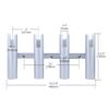 Wall-Mounted Aluminium Fishing Rod Holder for Boat, 4 Tube Linked Fishing Rod Rack , Holds 4 Rods, 4 Fishing Pole Holders for Marine Boat Yacht Truck view 2