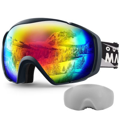 OutdoorMaster Ski Goggles with Cover Snowboard Snow Goggles OTG Anti-Fog for Youth Teenager, Vlt 21.2%