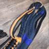 EPT Bull Ropes Navy Blue Nylon on Black Poly Pro 9x7 Right Hand 3/4" x 3/4" Rodeo Riding 16' view 4