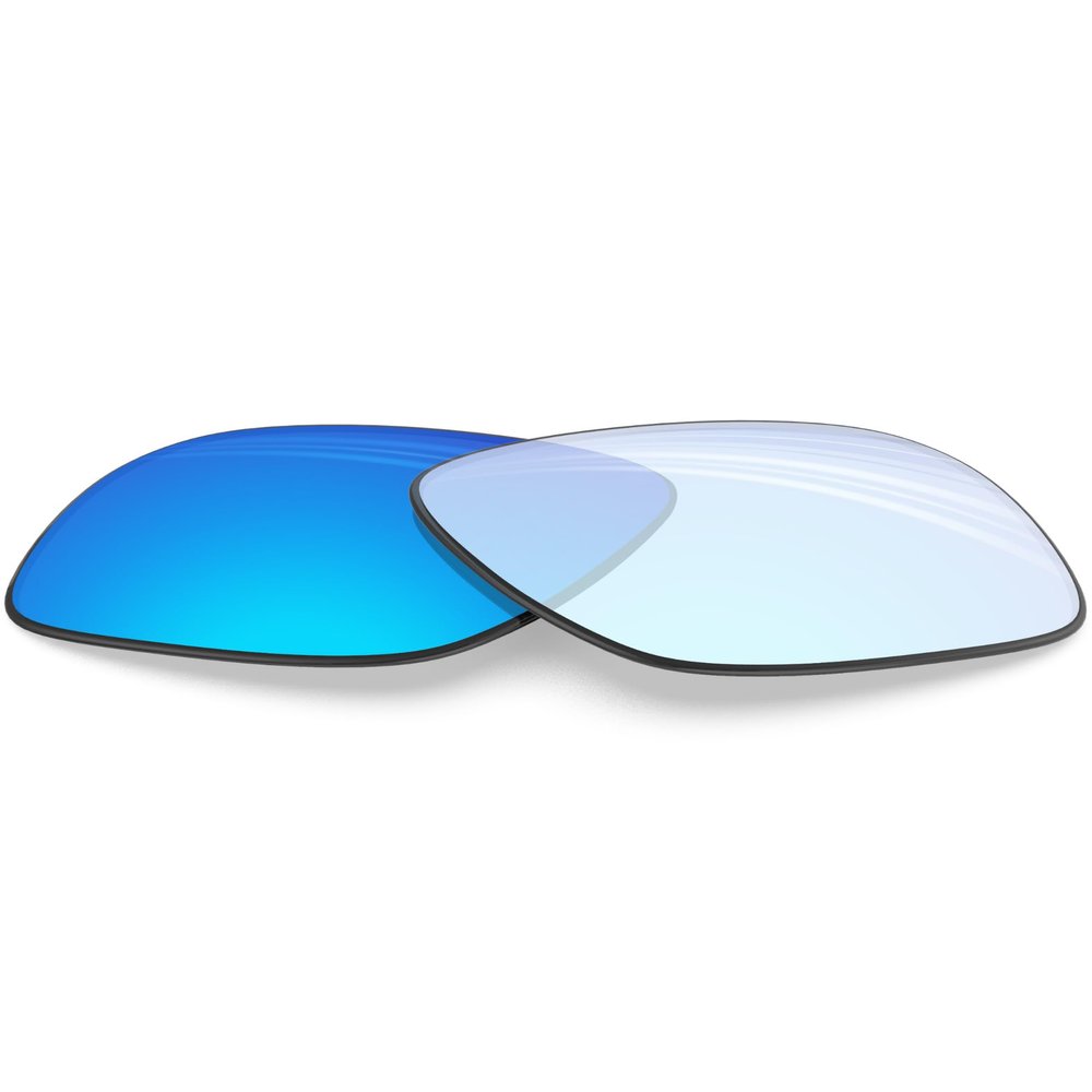 BLAZERBUCK Anti-salt Replacement Lenses for Oakley Eyepatch 2 OO9136/Eyepatch 1 - Clear Blue Photochromic