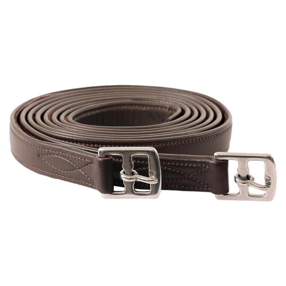 ExionPro Exion FlexiStrong Stirrup Leathers for English Saddle | Ultra-Soft Premium Cow Calfskin with Nylon Core | 1 Wide Stirrup Leathers for Daily Use | Sizes 48 / 54 / 58 / 62 | Black, Brown