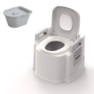 QWEASDF Camping Toilet, Mobile Toilet, with Detachable Inner Bucket Lightweight Outdoor Indoor Toilet for Camping Hiking RV Boating and Trip,Gray