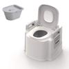 QWEASDF Camping Toilet, Mobile Toilet, with Detachable Inner Bucket Lightweight Outdoor Indoor Toilet for Camping Hiking RV Boating and Trip,Gray view 1