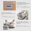 QWEASDF Camping Toilet, Mobile Toilet, with Detachable Inner Bucket Lightweight Outdoor Indoor Toilet for Camping Hiking RV Boating and Trip,Gray view 4