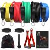 BOB AND BRAD Resistance Bands Set, Stackable Up to 125 lbs Workout Bands with Handles, Door Anchor & Ankle Straps - Exercise Bands for Strength Training, Home Gym Fitness, Physical Therapy & Yoga view 1