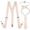 Trimming Shop Braces Bow Tie Necktie Set, 12-16 Years Kids Clip - On Suspender Y Shape view 1