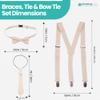 Trimming Shop Braces Bow Tie Necktie Set, 12-16 Years Kids Clip - On Suspender Y Shape view 2