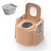 QWEASDF Camping Toilet, Mobile Toilet, with Detachable Inner Bucket Lightweight Outdoor Indoor Toilet for Camping Hiking RV Boating and Trip,Orange view 1