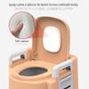 QWEASDF Camping Toilet, Mobile Toilet, with Detachable Inner Bucket Lightweight Outdoor Indoor Toilet for Camping Hiking RV Boating and Trip,Orange view 2