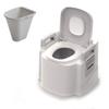 QWEASDF Portable Camping Toilet, Portable Lightweight Self-Contained Toilet, Anti-Leak Water Pump, Large Capacity Waste Tank for RV/Boat/Truck,Gray view 1